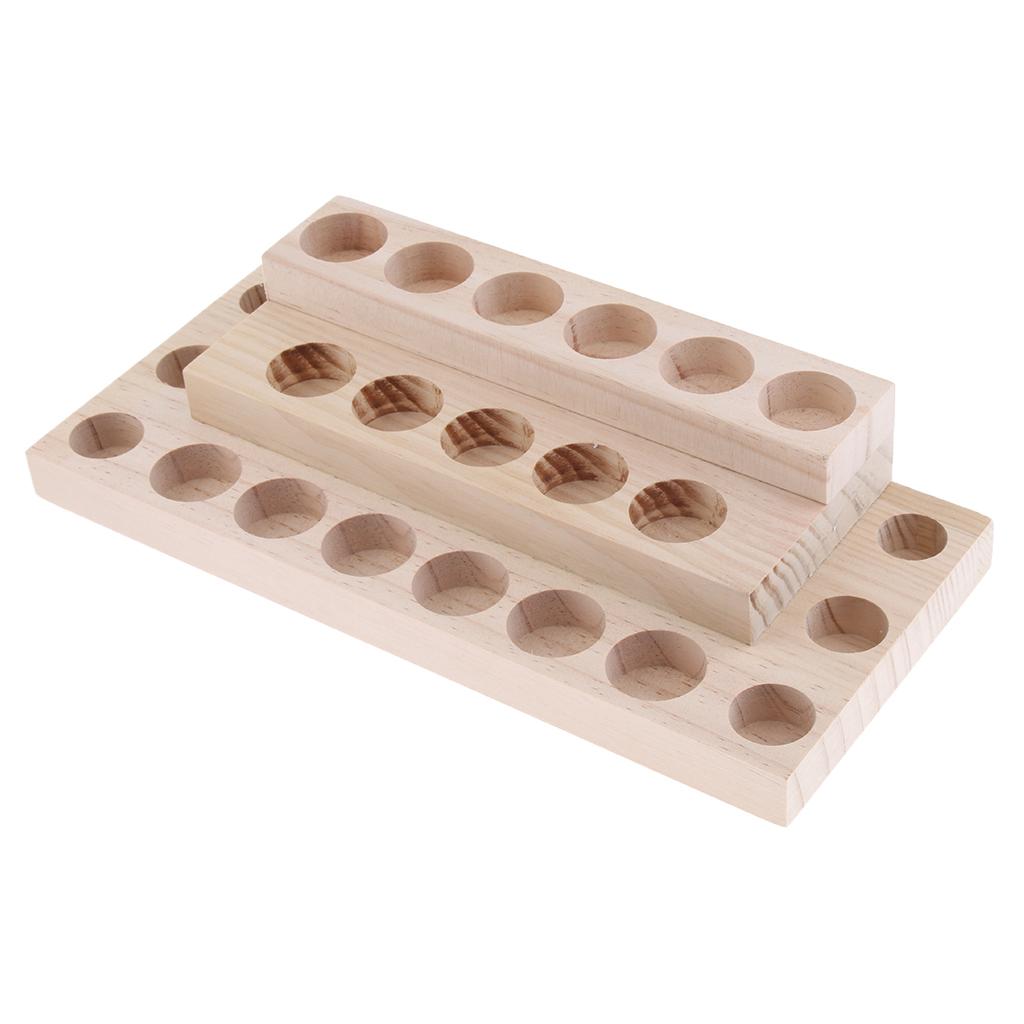 Wood Essential Oil Displaying Storage Organizer Rack Holder for 30ml Bottles
