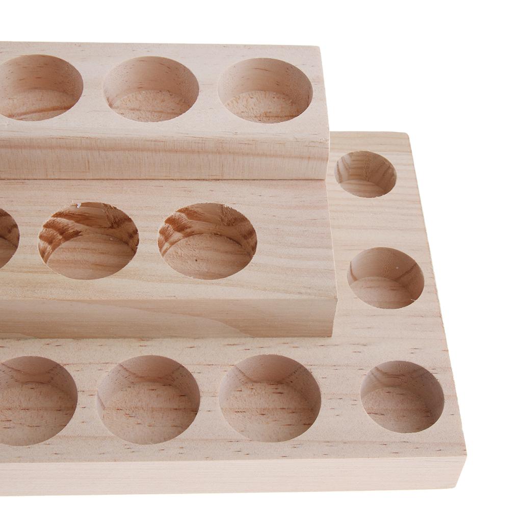 Wood Essential Oil Displaying Storage Organizer Rack Holder for 30ml Bottles