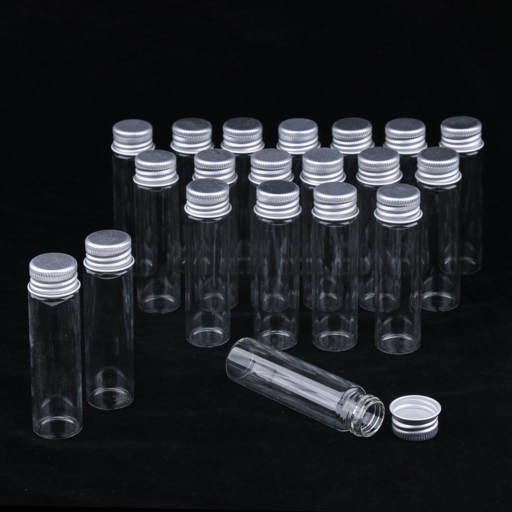 20X Empty Refillable Cosmetic Container Bottle Round Glass Jar Cannings 15ml