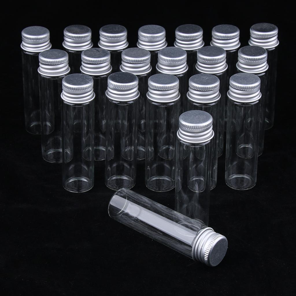 20X Empty Refillable Cosmetic Container Bottle Round Glass Jar Cannings 25ml