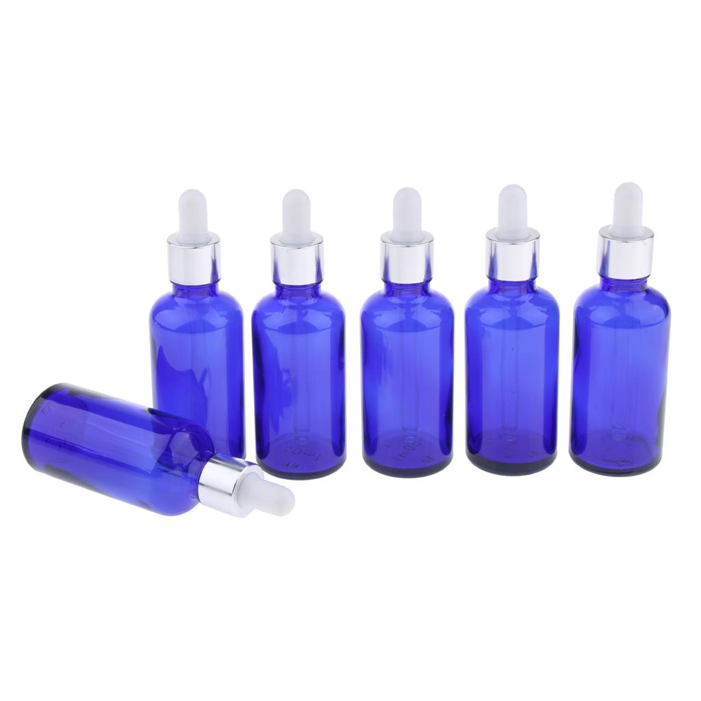 6Pcs Glass Eye Dropper Dispenser Bottles for Essential Oils Perfume 100ML