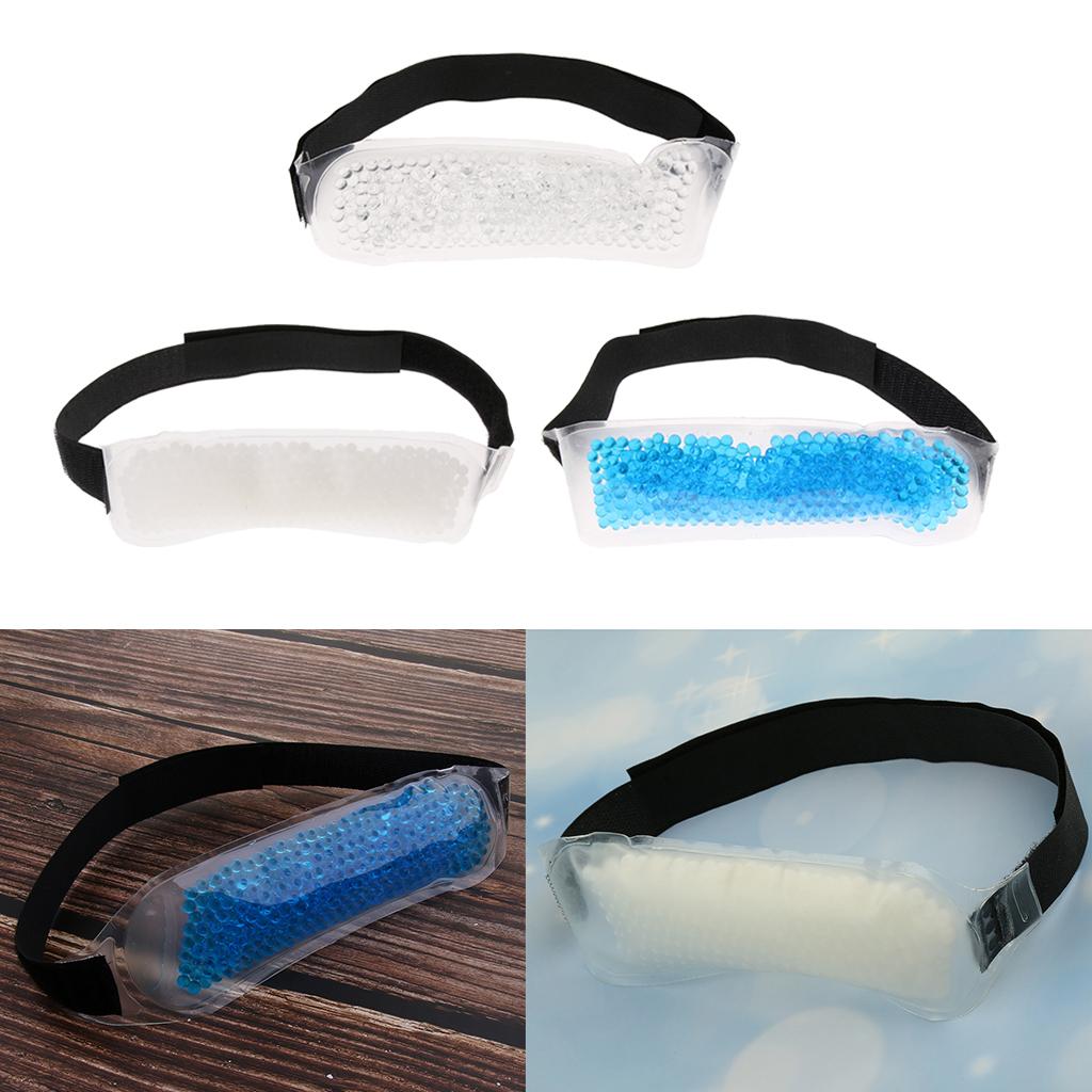 Reusable Gel Beads Cold Compress Ice Pack Wrap for Sports Muscle Pain Clear