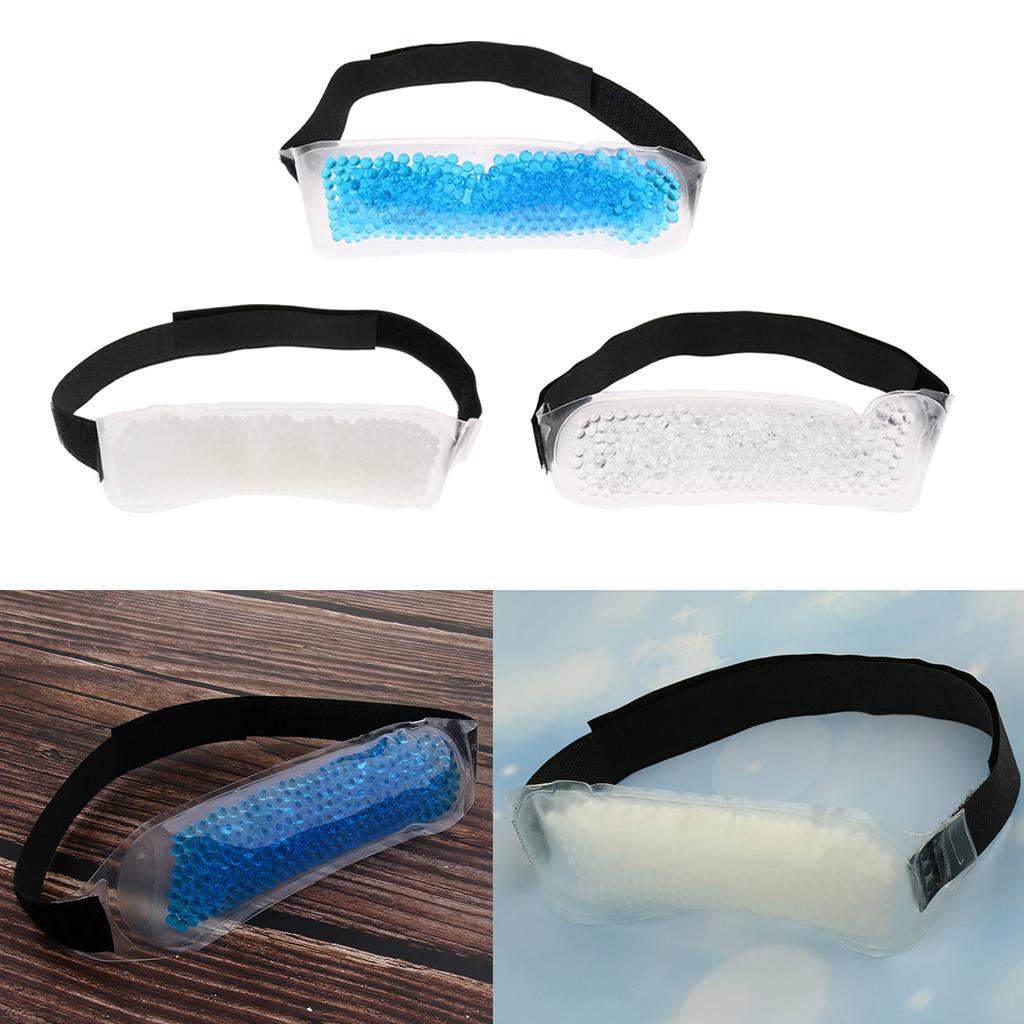 Reusable Gel Beads Cold Compress Ice Pack Wrap for Sports Muscle Pain Clear