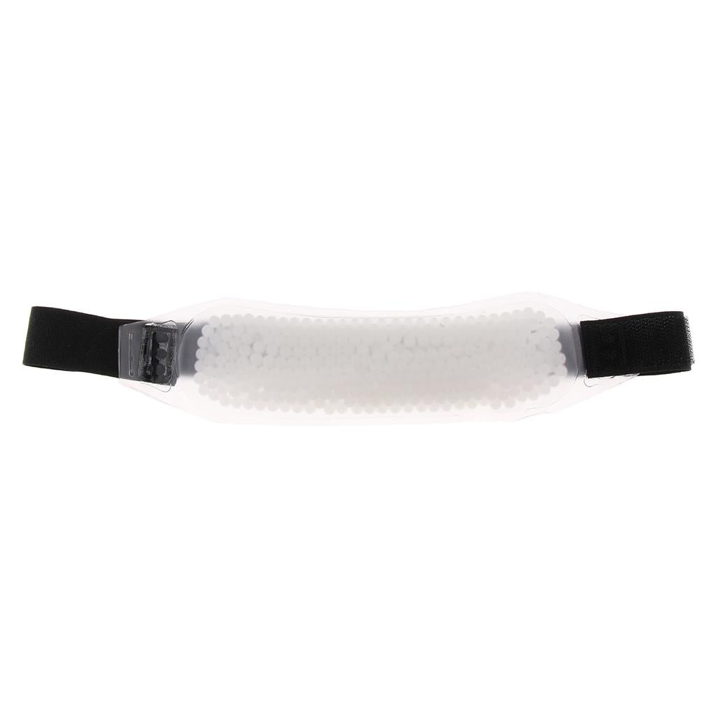 Reusable Gel Beads Cold Compress Ice Pack Wrap for Sports Muscle Pain White