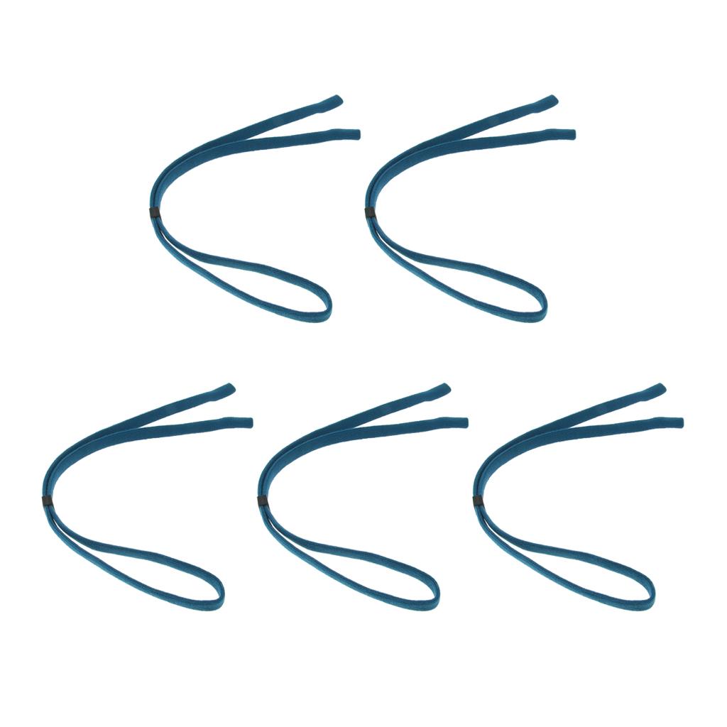 5 Pieces Anti-slip Sports Glasses Strap Sunglasses Eyeglasses String Blue