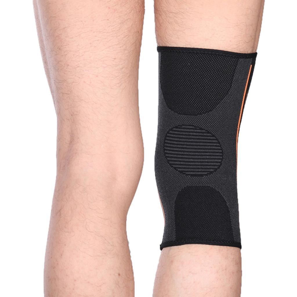 Outdoor Classic Black Knit Warm Sports Knee Brace Compression Sleeve Pad L