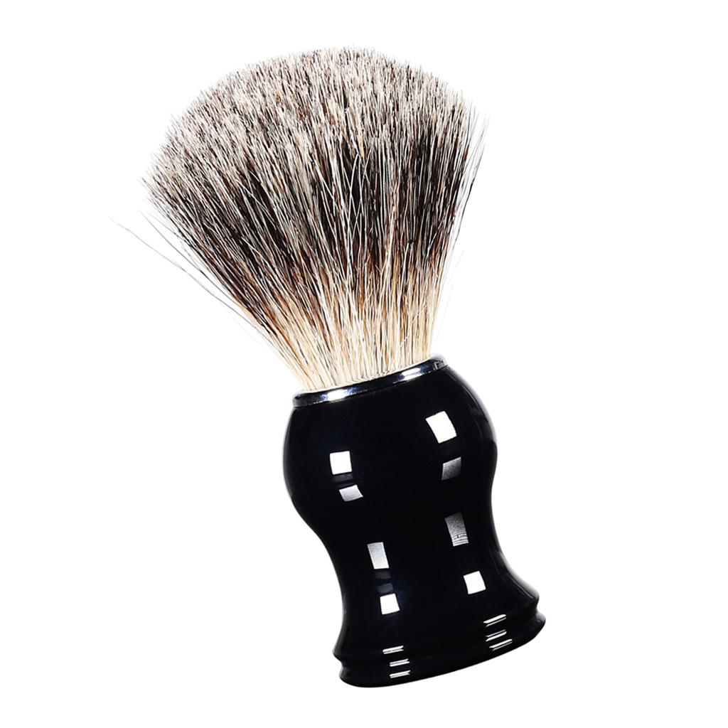 Resin Handle Barber Salon Mustache Shaving Brush Grooming Tool for Men Use