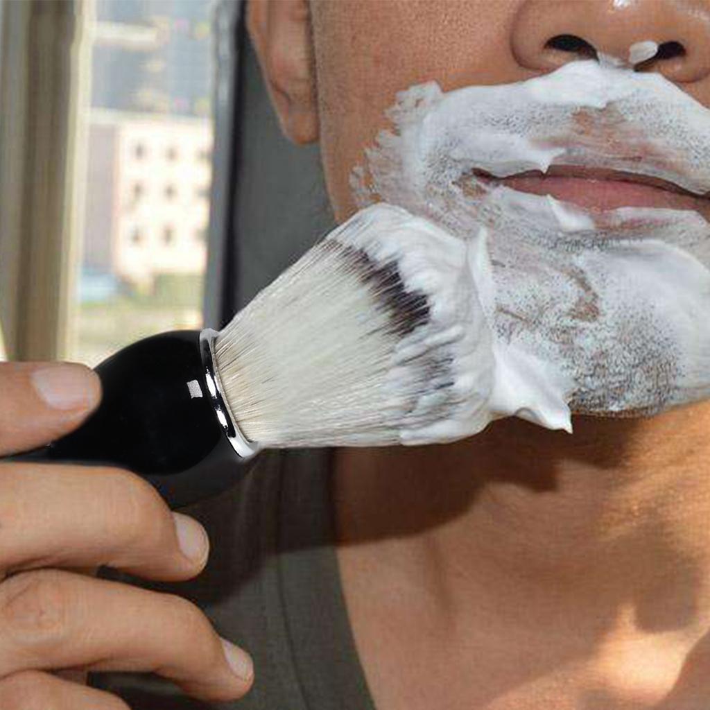 Resin Handle Barber Salon Mustache Shaving Brush Grooming Tool for Men Use
