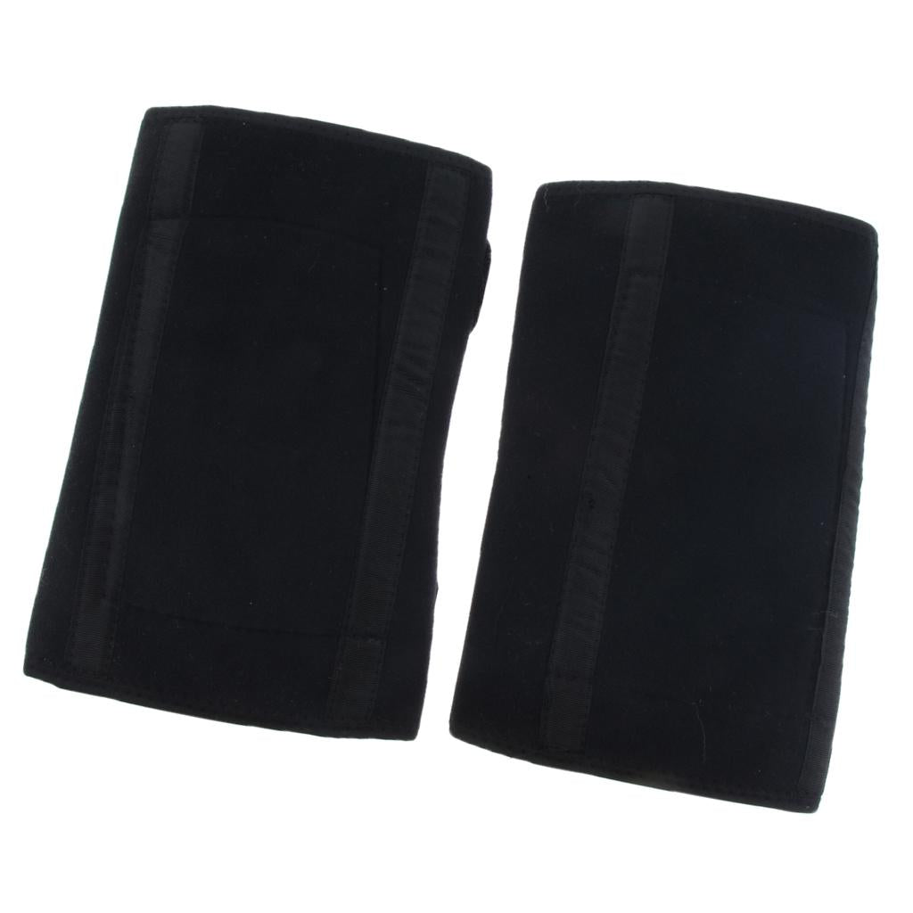 1 Pair Breathable Warm Knee Brace Sleeve Winter Knee Protector Wrap Black-M