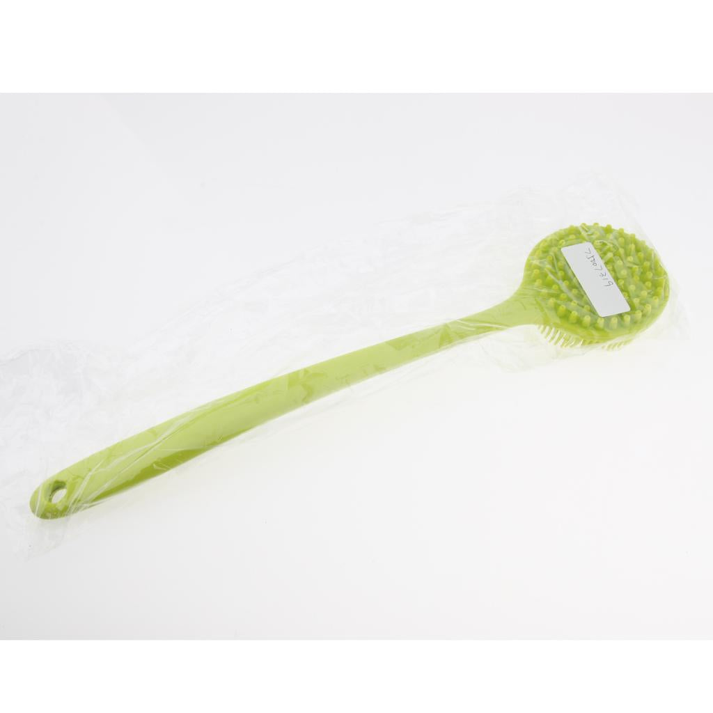 Comfortable Long Handle Silicone Massage Brush Back Scrubber Exfoliating