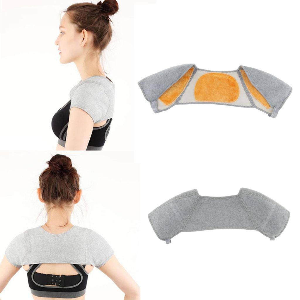 Winter Warm Double Shoulder Support Brace Protector Shoulder Guard Wrap L