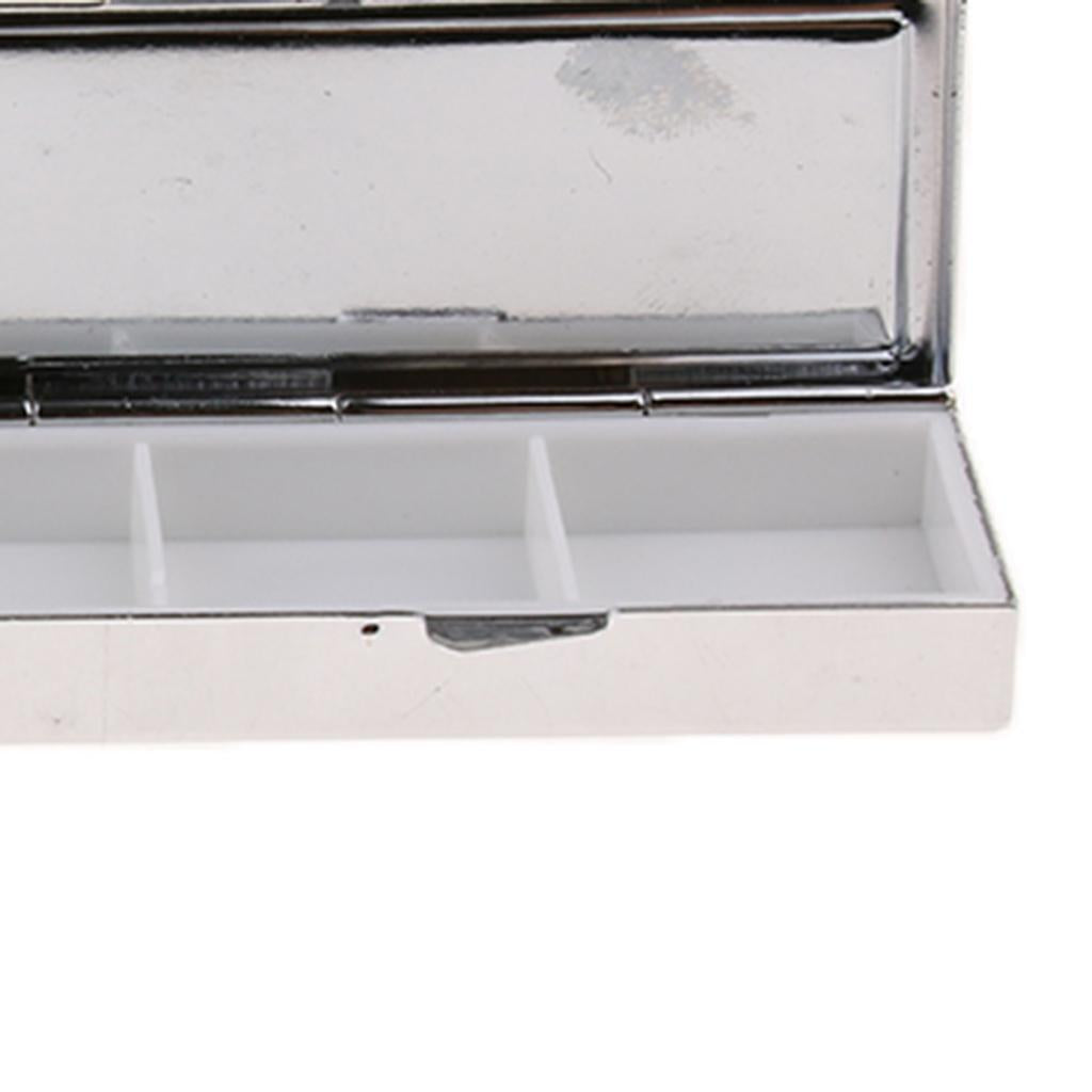 2Pcs Travel Metal Pill Box Medicine Organizer Container Storage Box 3 Slots