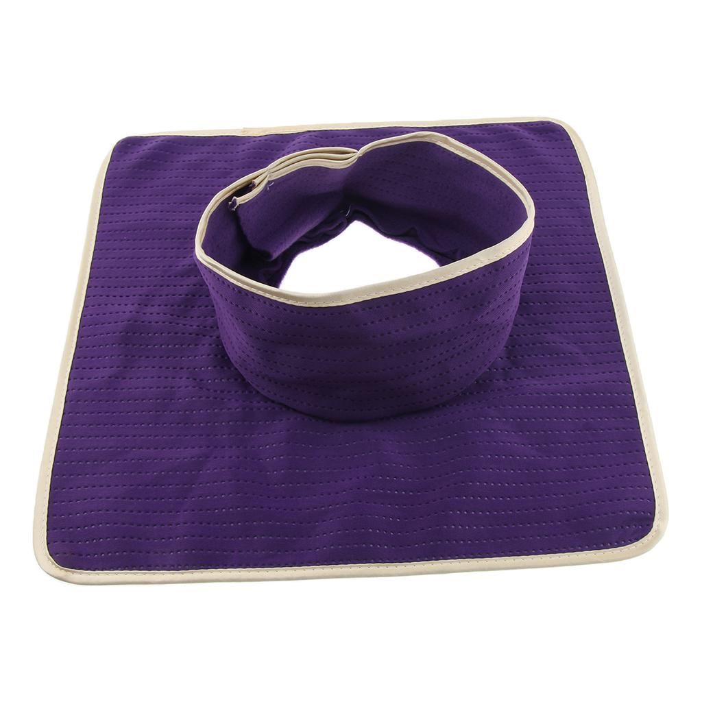 Washable Reusable Massage Bed Tattoo Table Sheet Pad With Face Hole Purple