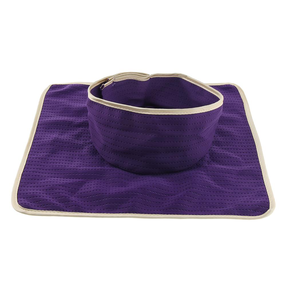 Washable Reusable Massage Bed Tattoo Table Sheet Pad With Face Hole Purple