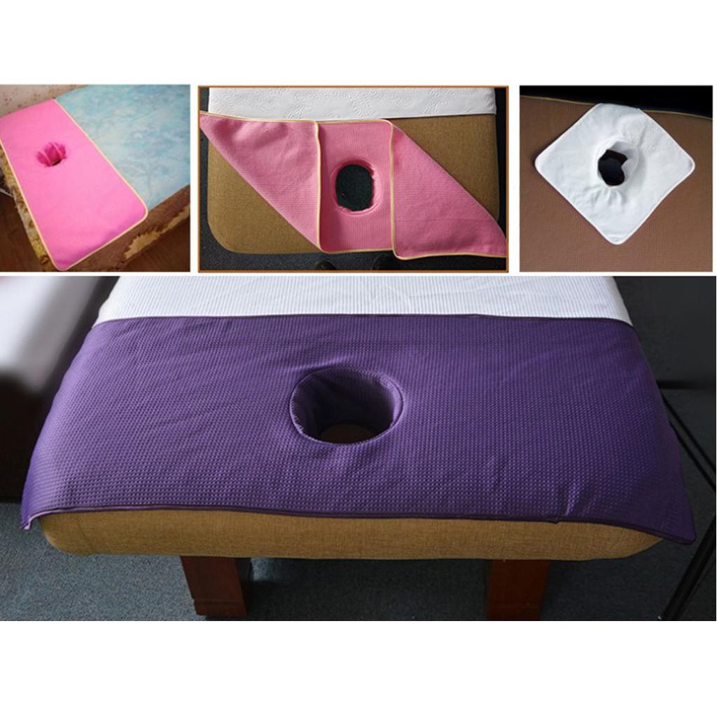 Reusable Massage Bed Tattoo Table Sheet Pad Mat With Face Hole Purple