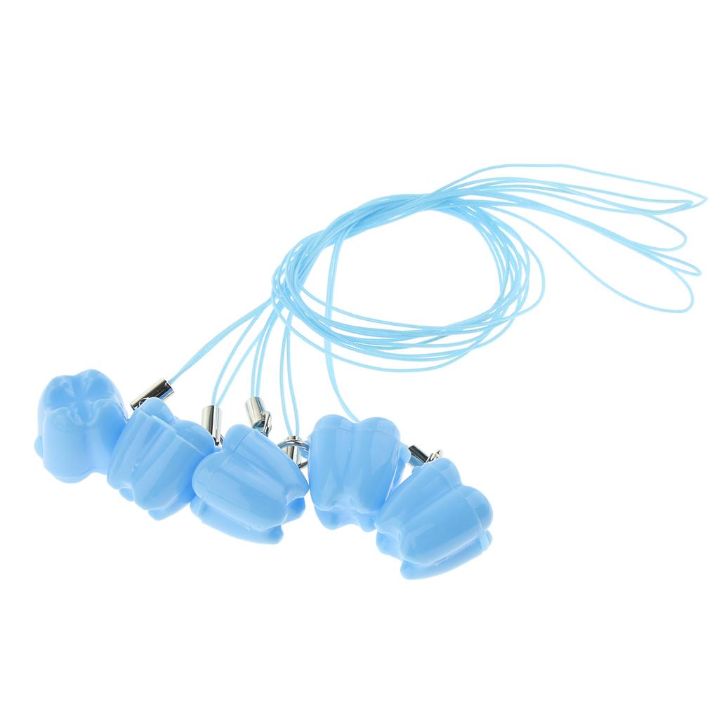 5 Pieces Children Baby Tooth Saver Box with String Gift Keepsake Light Blue