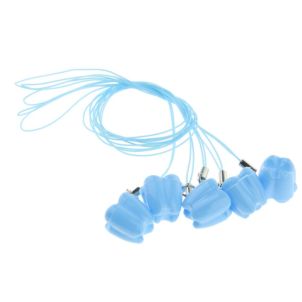 5 Pieces Children Baby Tooth Saver Box with String Gift Keepsake Light Blue