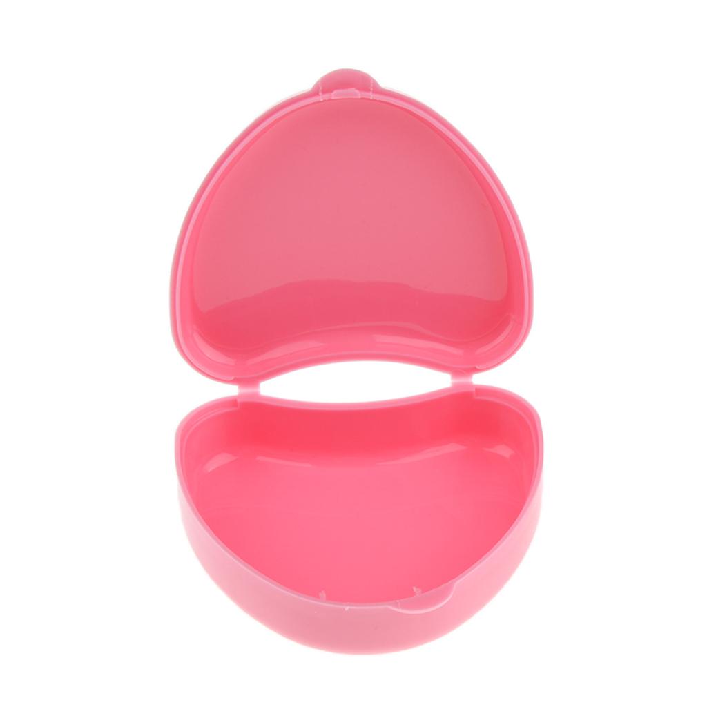2x Mouth Guard Case Orthodontic Retainer Box Denture Storage Container Pink