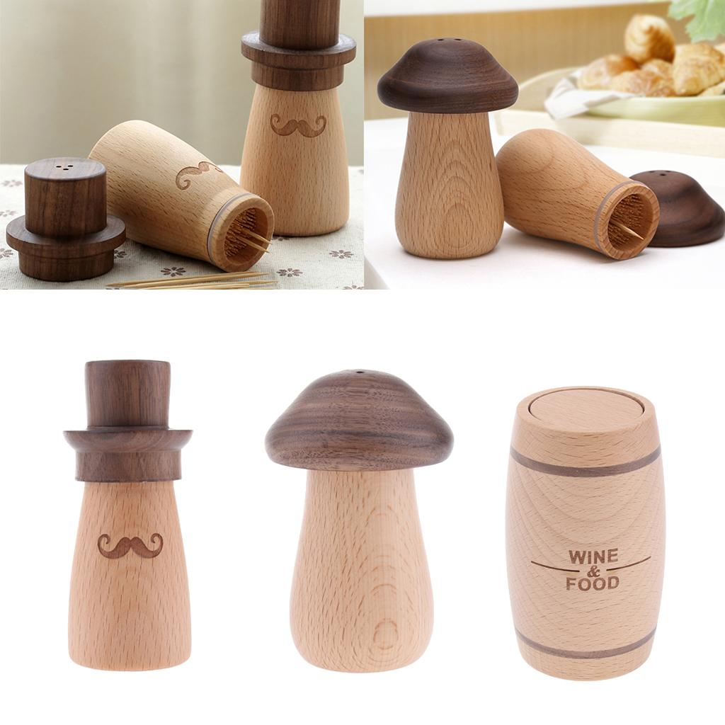 Wooden Toothpick Holder Pocket Toothpick Dispenser Organizer Storage Box 01