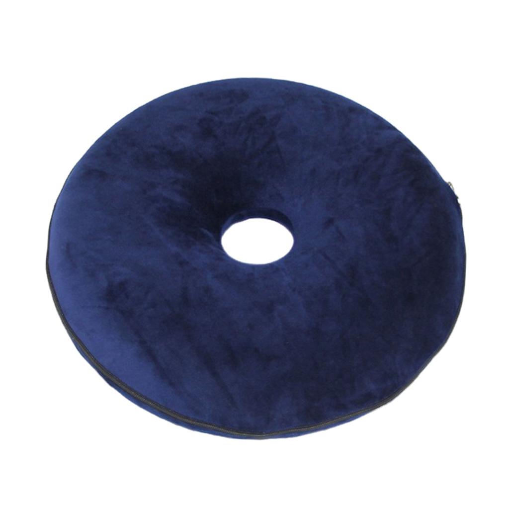 Donut Seat Cushion Hemorrhoid Coccyx Tailbone Support Pillow Pad Dark Blue