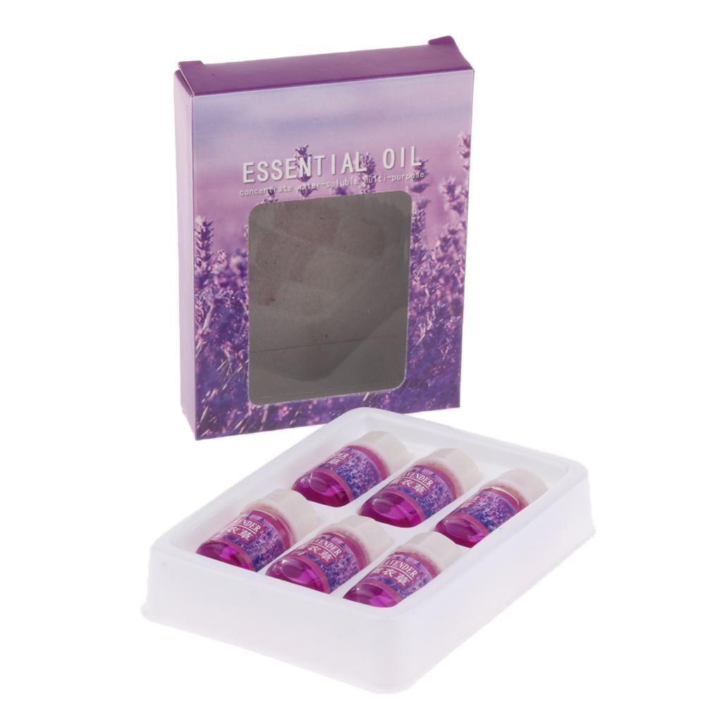 6 Pieces 3ML Water Soluble Essential Oil Blends Aromatherapy Oils Lavender