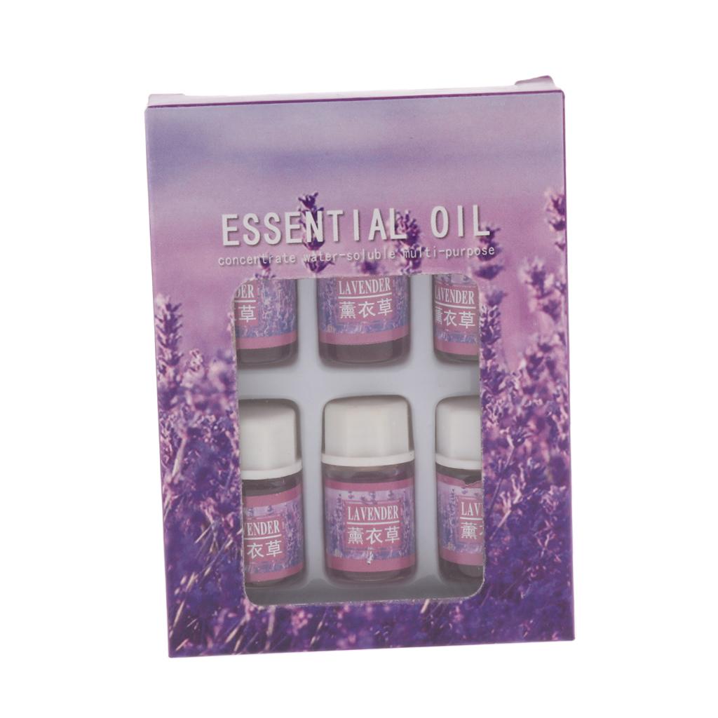 6 Pieces 3ML Water Soluble Essential Oil Blends Aromatherapy Oils Lavender