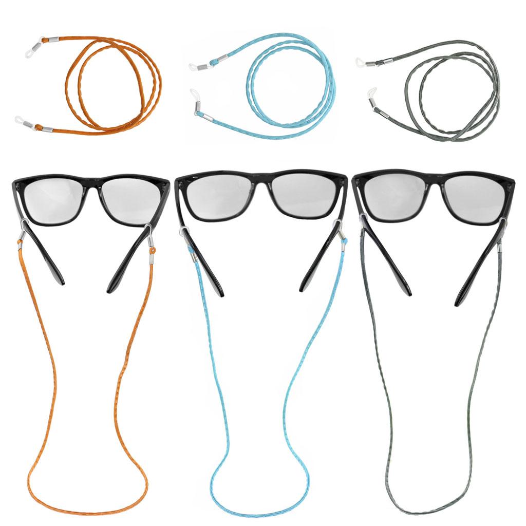 5xSports Glasses Neck Strap Sunglasses Retainer Cord Chain Lanyard PU Leather