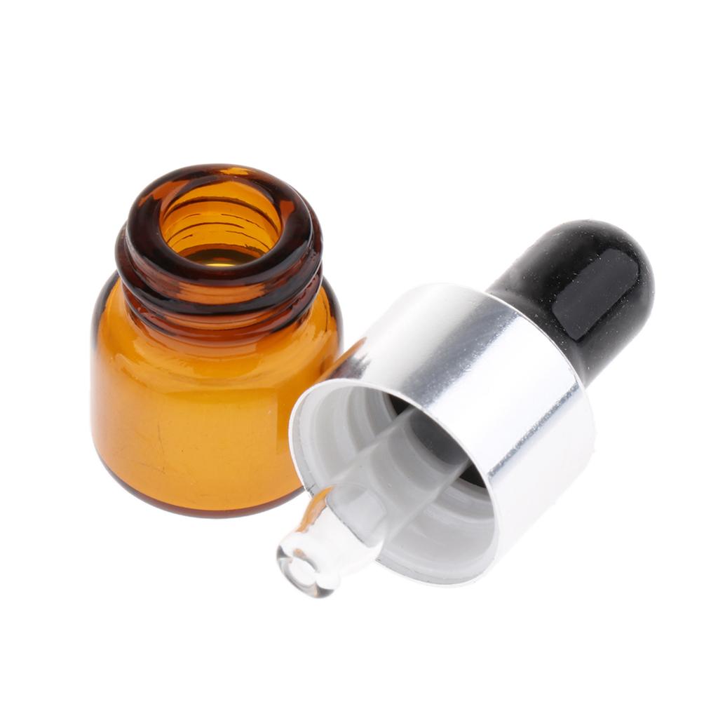 20pcs Mini Refillable Glass Plastic Dropper Bottle for Essential Oils 1ML