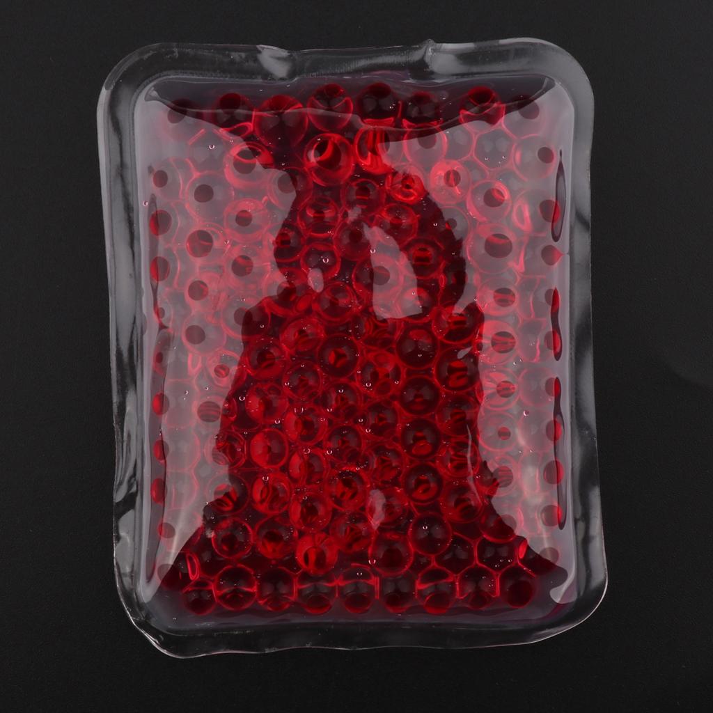 5pcs Reusable Gel Beads Heat Cold Pack Freezable Microwavable Mask Red