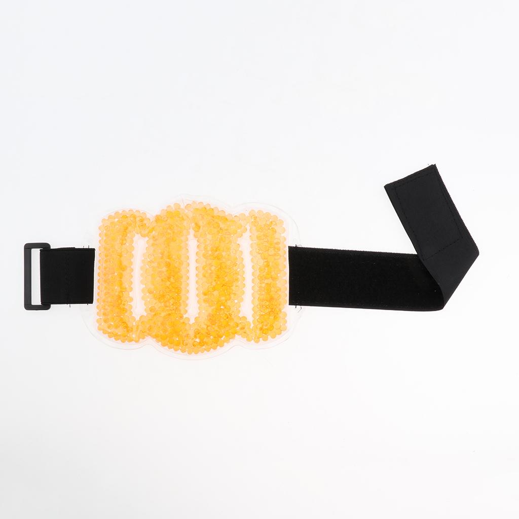 Reusable Gel Beads Hot Cold Compress Ice Pack Elbow Wrist Muscle Wrap Orange