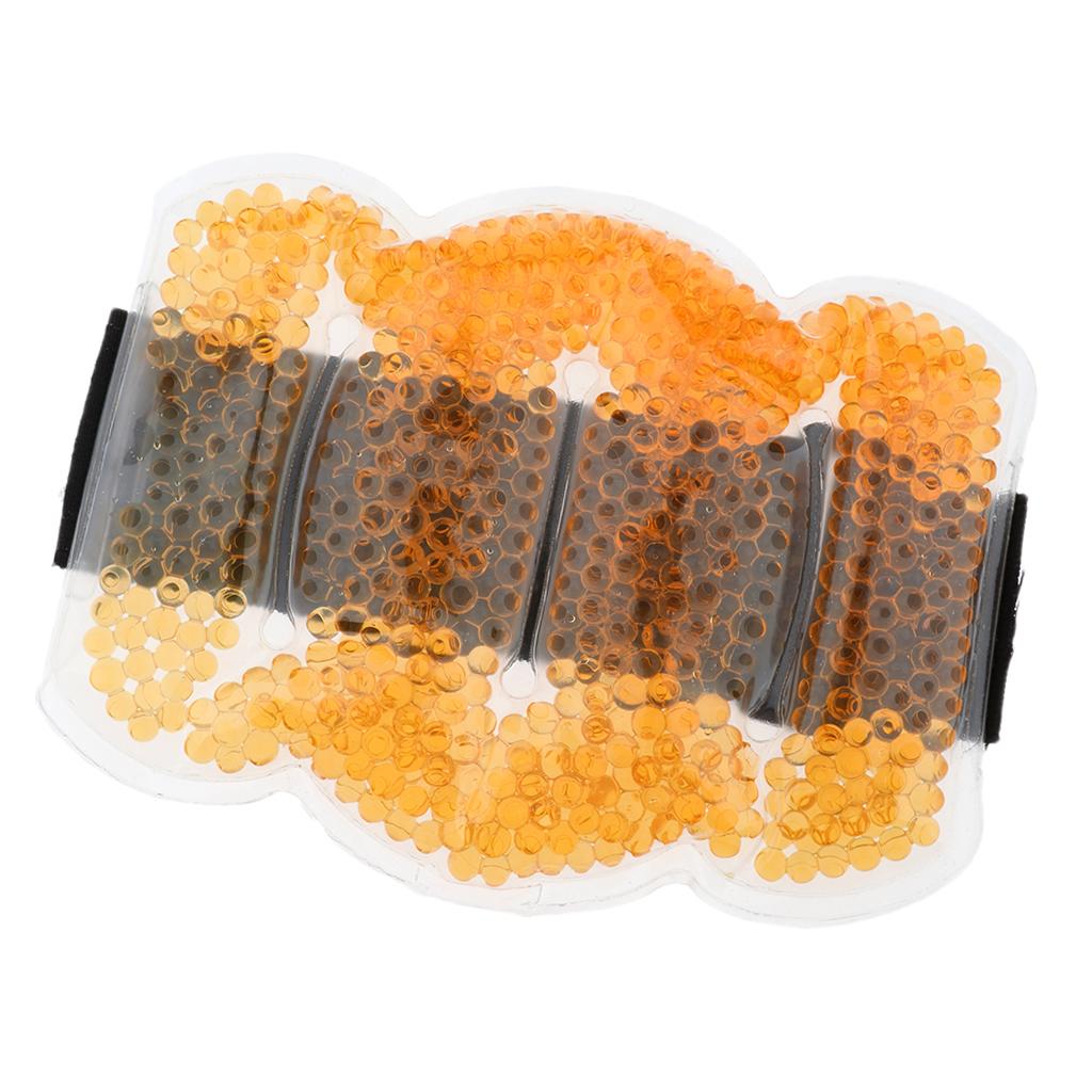 Reusable Gel Beads Hot Cold Compress Ice Pack Elbow Wrist Muscle Wrap Orange