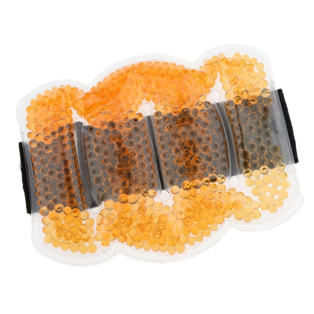 Reusable Gel Beads Hot Cold Compress Ice Pack Elbow Wrist Muscle Wrap Orange