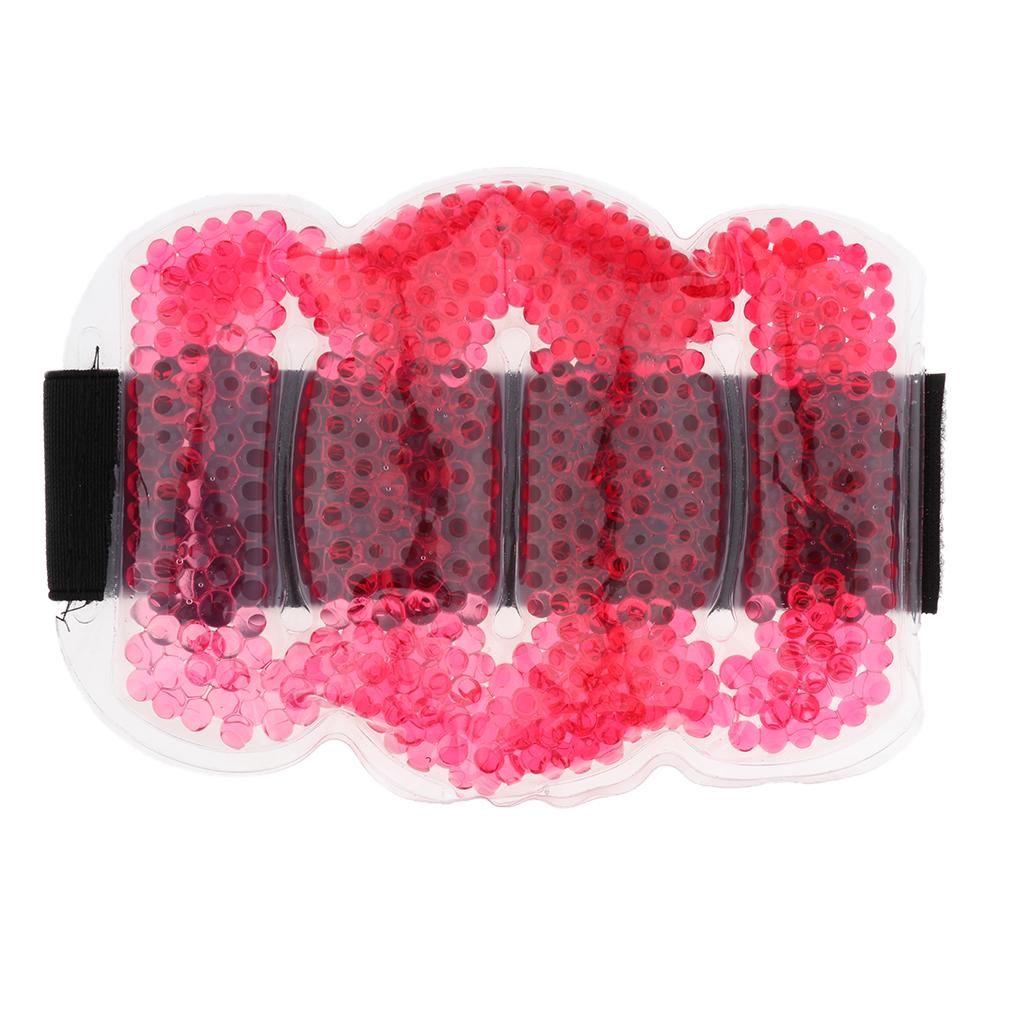 Reusable Gel Beads Hot Cold Compress Ice Pack Elbow Wrist Muscle Wrap Red
