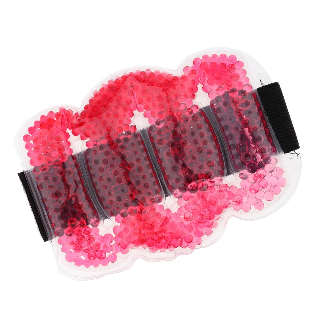 Reusable Gel Beads Hot Cold Compress Ice Pack Elbow Wrist Muscle Wrap Red
