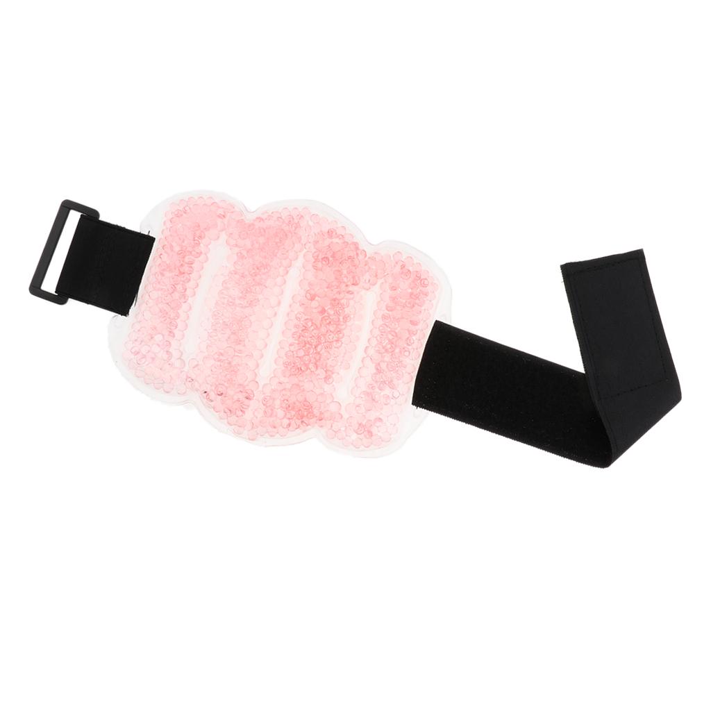 Reusable Gel Beads Hot Cold Compress Ice Pack Elbow Wrist Muscle Wrap Pink