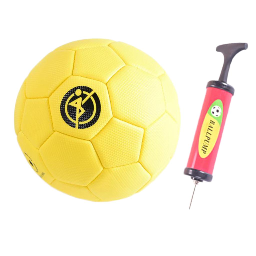 Football soccer ball size 2 for kids Youth Skills Practice with Pump Yellow