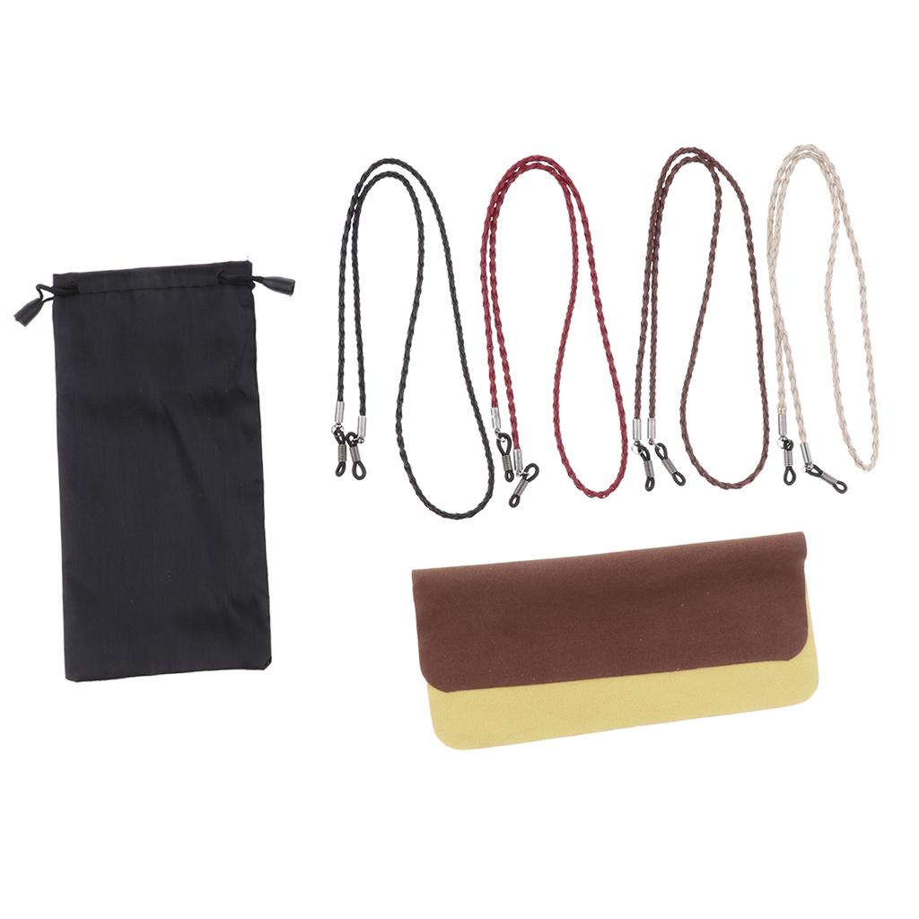 4 Pcs Sports Eyeglasses Sunglasses Holder Retainer Neck Cord Strap Ropes
