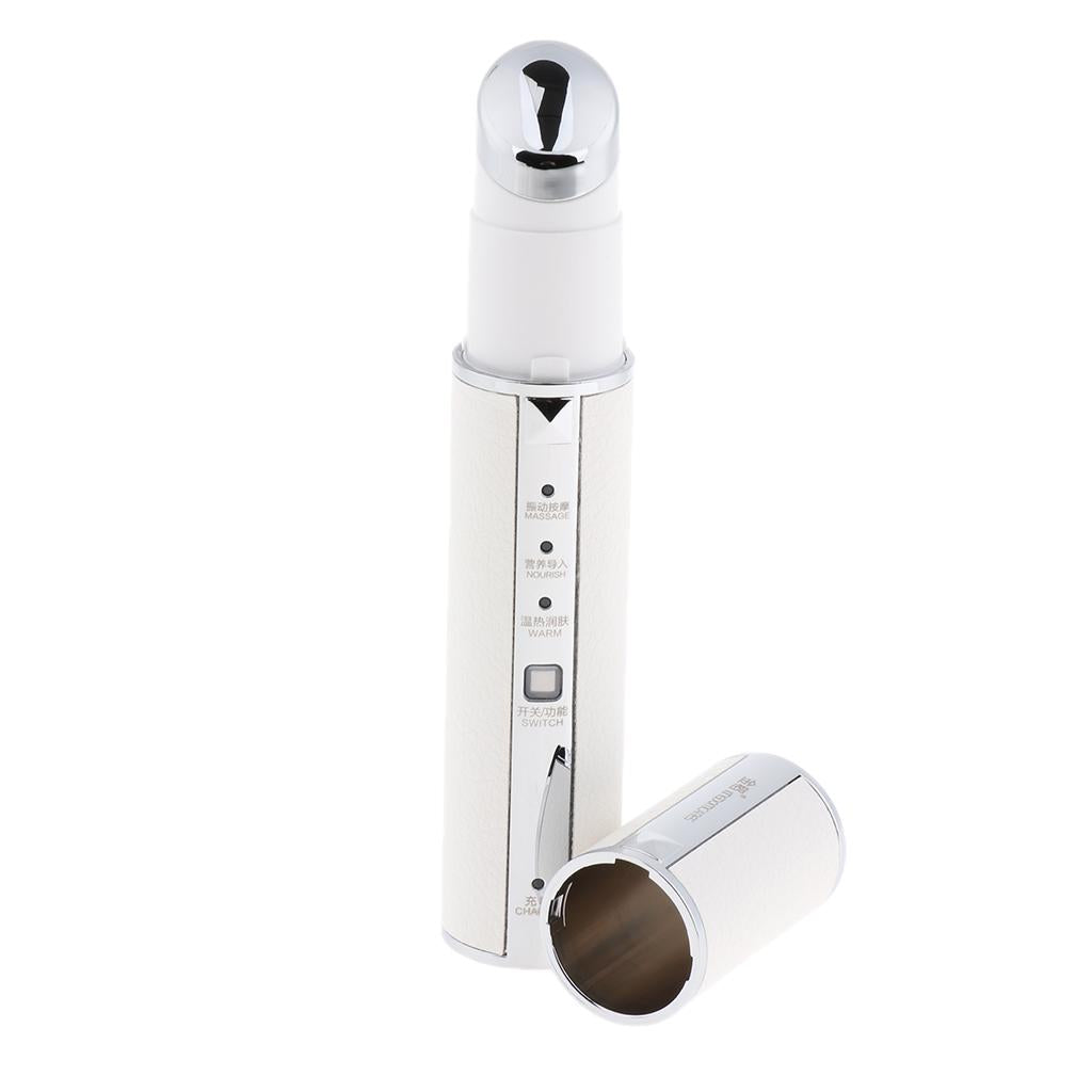 USB Electric Vibration Eye Face Massager Anti Wrinkle Lifting Massage White