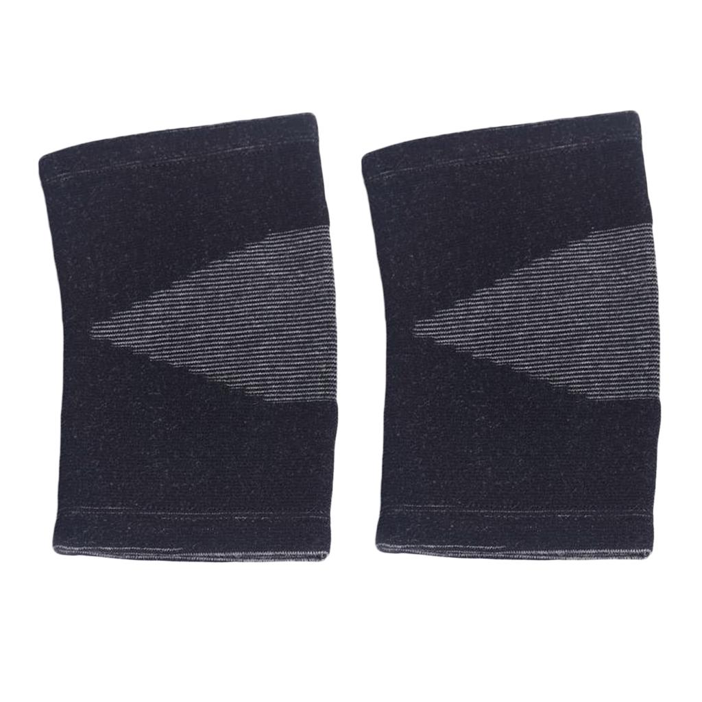 1 Pair Elastic Sports Bamboo Charcoal Knee Brace Compression Sleeves Guard L