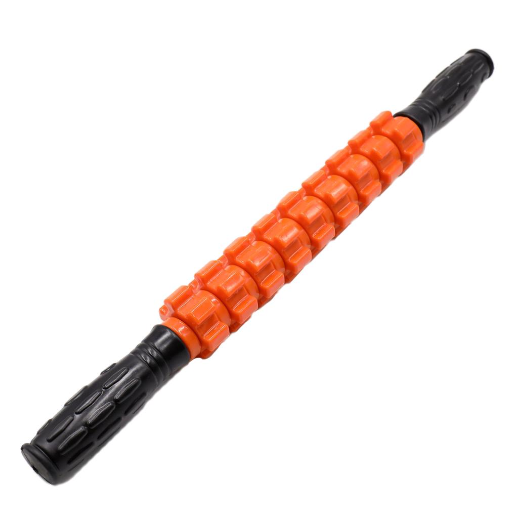 Handheld Massage Roller Stick Full Body Deep Tissue Massage Tool Orange
