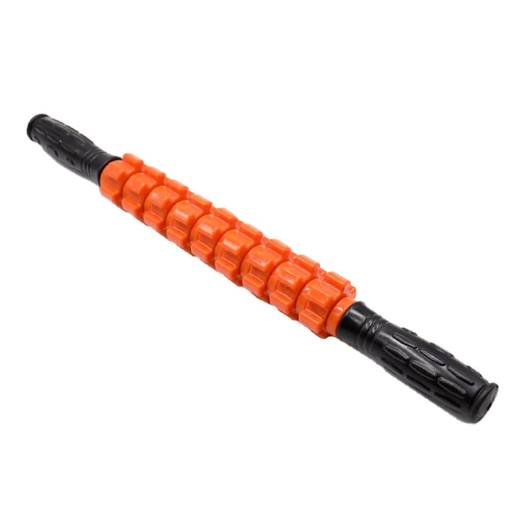 Handheld Massage Roller Stick Full Body Deep Tissue Massage Tool Orange