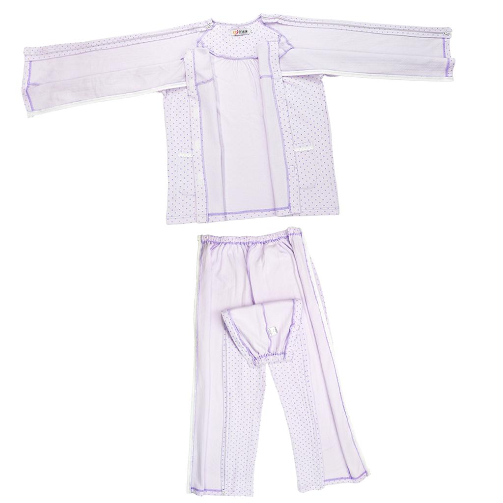 Women Cotton Nursing Tops and Pants Clothes Zip Closure Pink XL