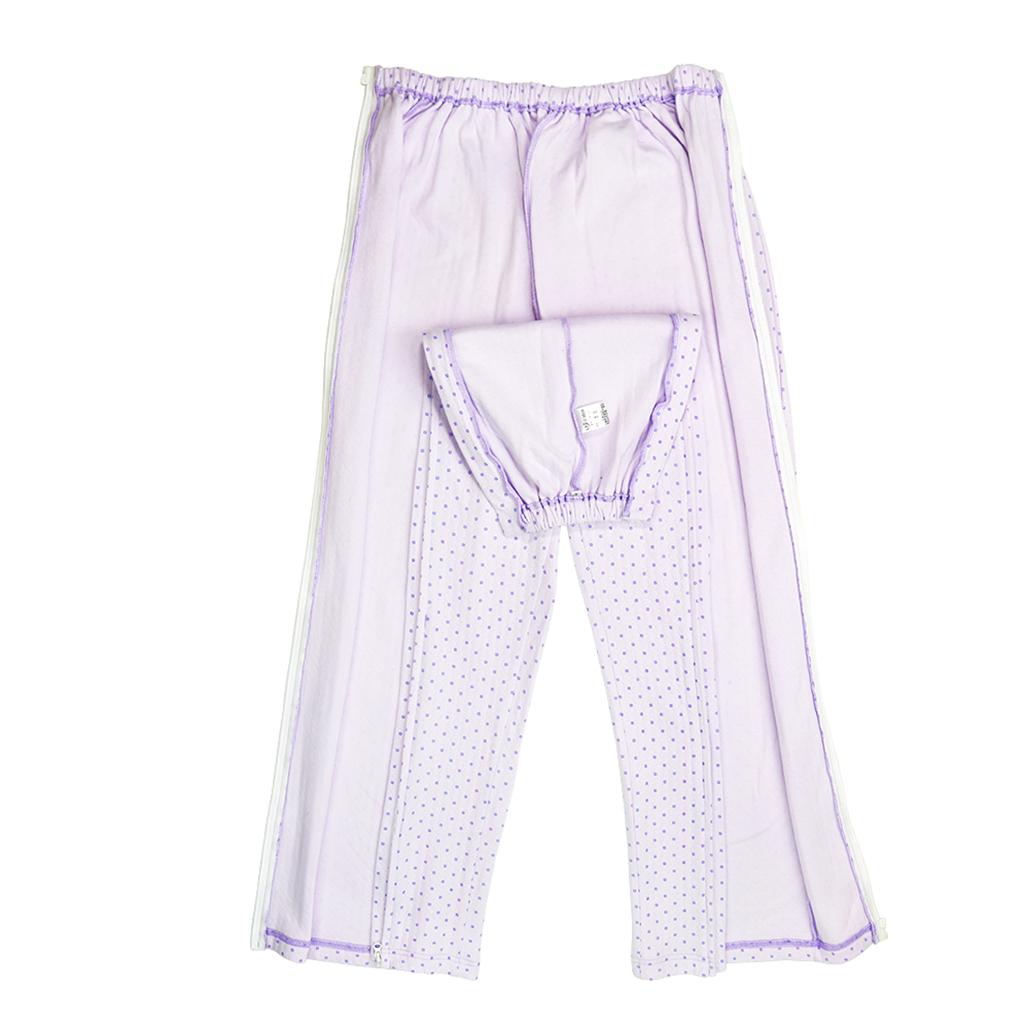 Women Cotton Nursing Tops and Pants Clothes Zip Closure Pink XL