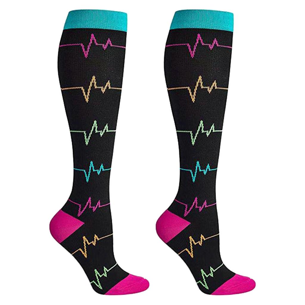 Unisex Compression Socks Long Calf Sleeves Knee-High Sports Stockings XL L