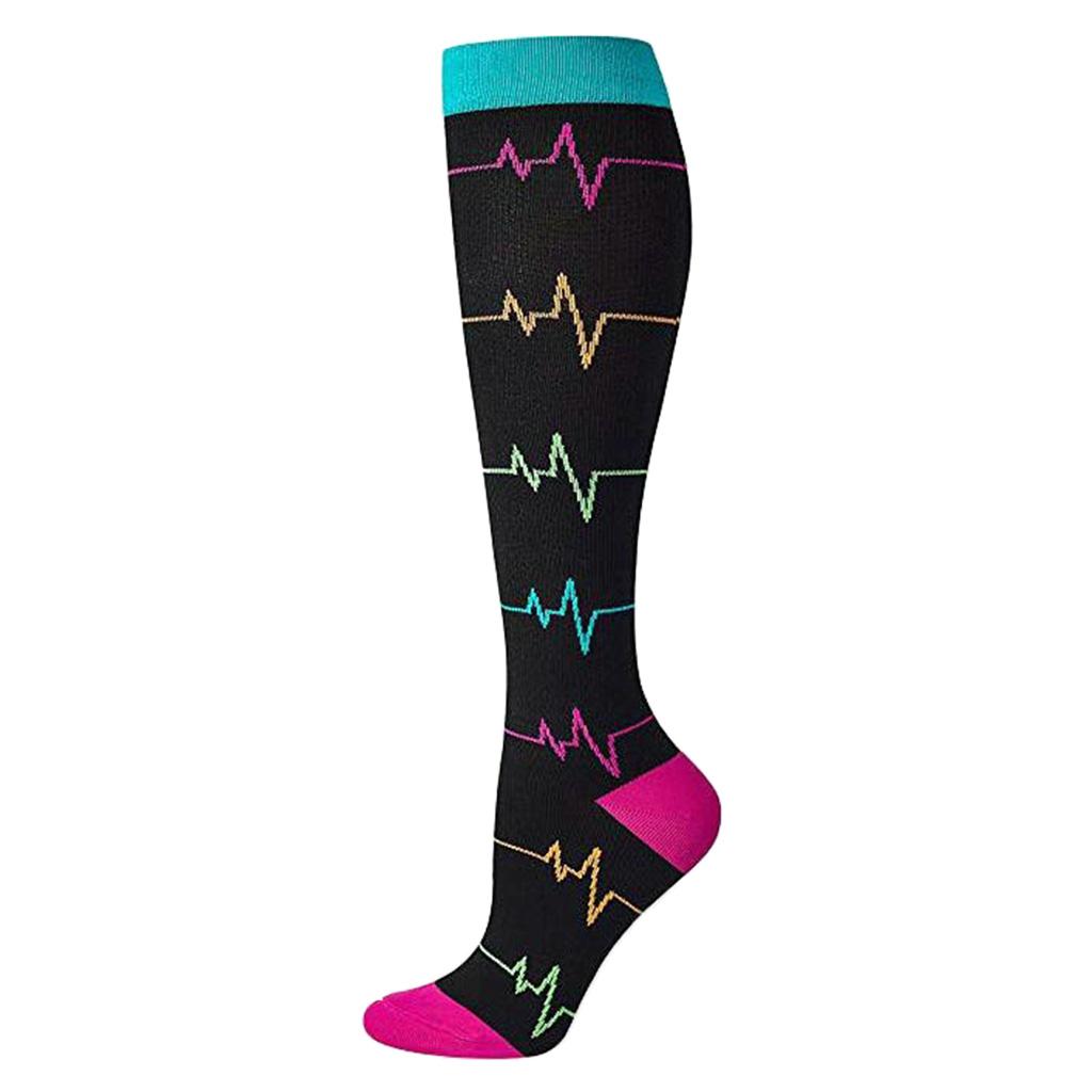 Unisex Compression Socks Long Calf Sleeves Knee-High Sports Stockings XL L