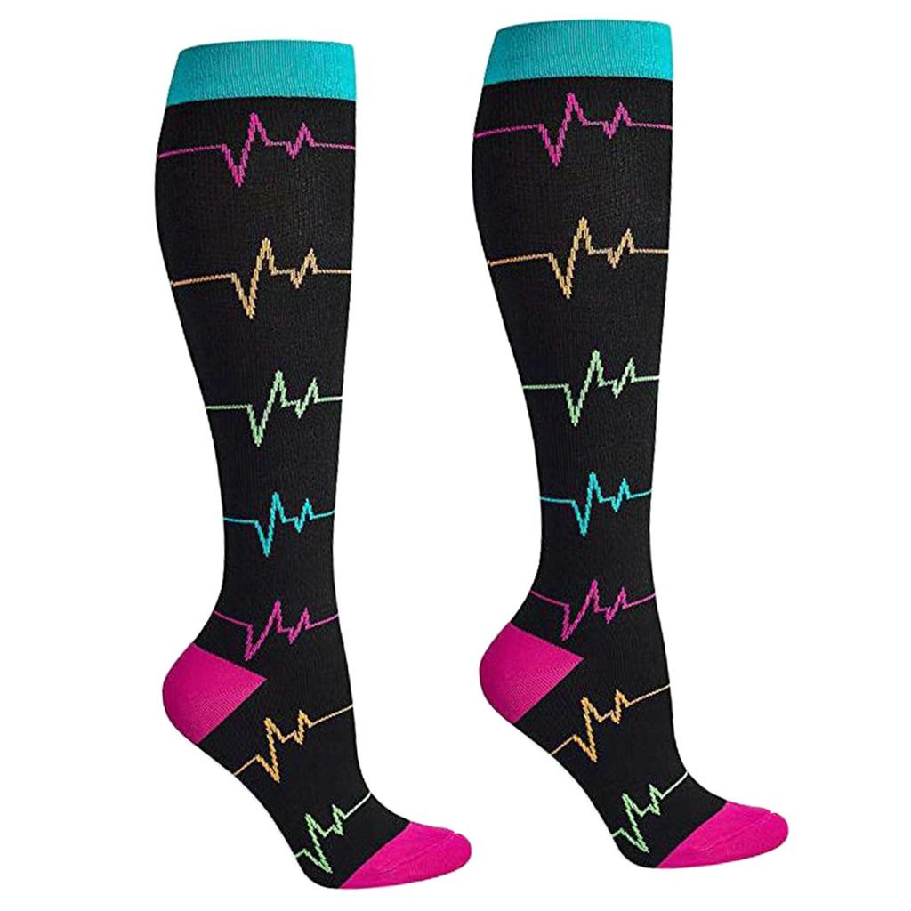 Unisex Compression Socks Long Calf Sleeves Knee-High Sports Stockings XL L