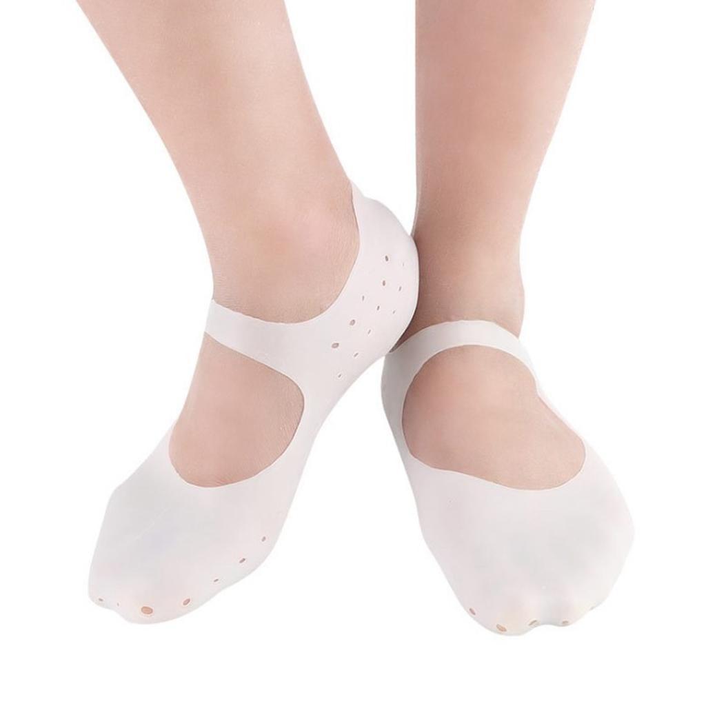 5xSilicone Gel Moisturizing Sock Cracked  Foot Skin Care Protector Massager S