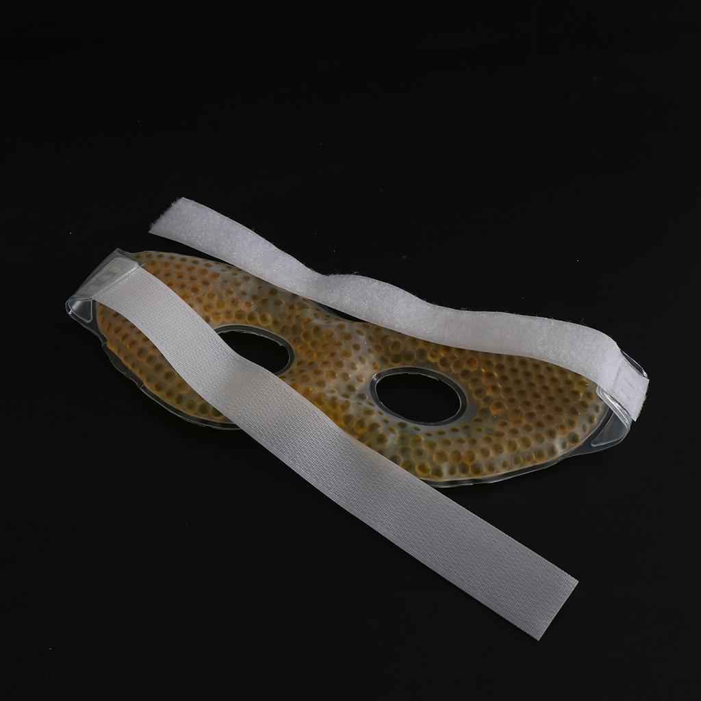 2Pcs Soft Gel Ice Eye Mask Hot Cold Compress Pack Ice Eye Mask Gold