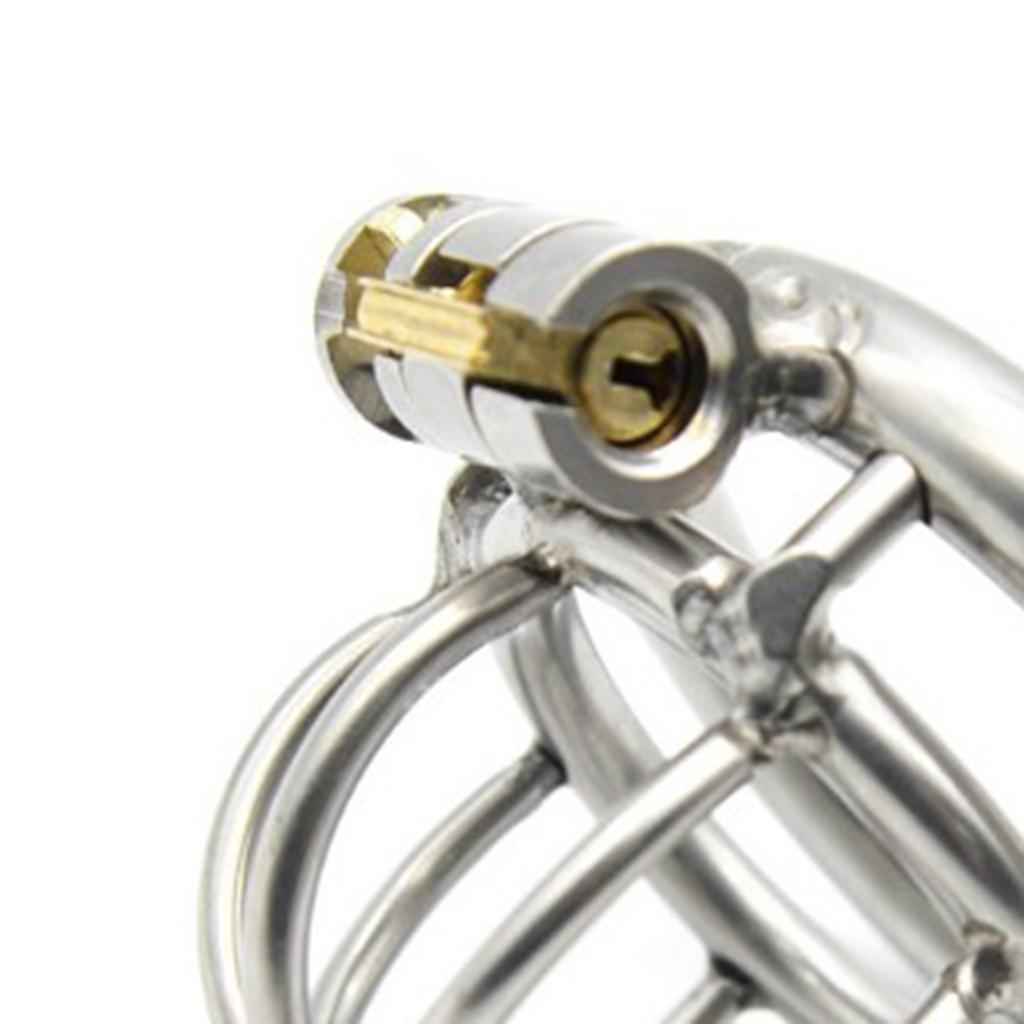 Male Chastity Device Stainless Steel Chastity Cage Lock Muscle Training 40mm