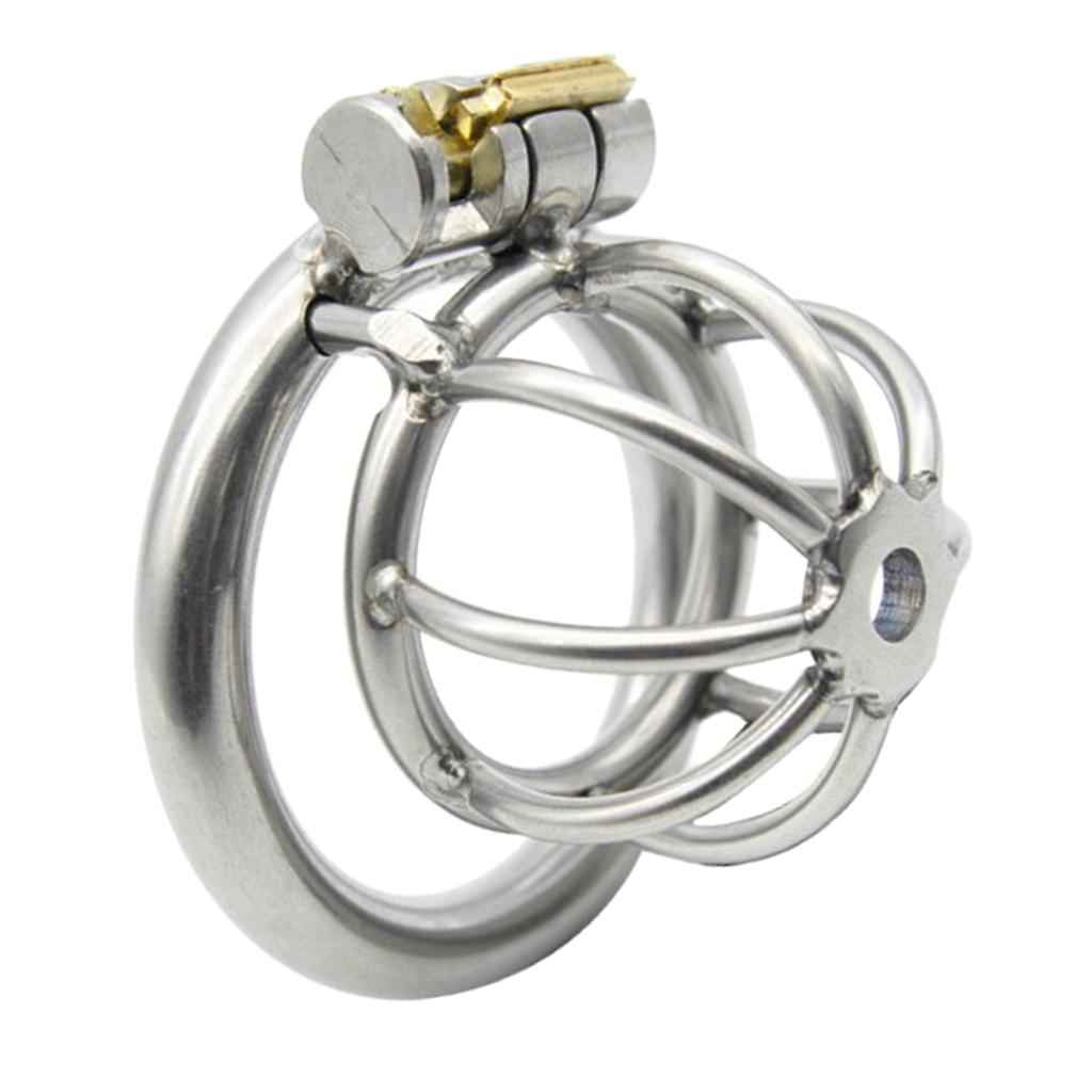 Male Chastity Device Stainless Steel Chastity Cage Lock Muscle Training 45mm